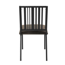 Load image into Gallery viewer, Upholstered Faux Leather Slat Back Dining Side Chairs (Set of 2) - Black
