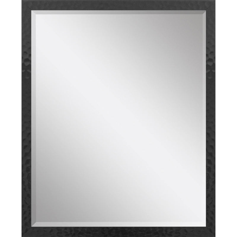 Hammered Geometric Finish Framed Accent Mirror - Black
