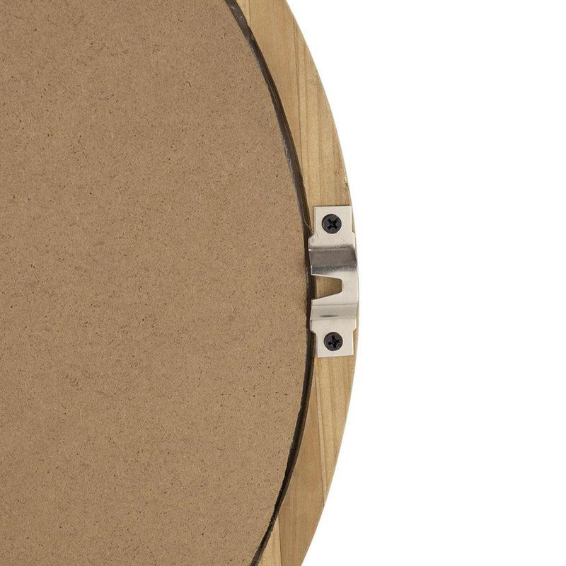 35" Oval Solid Framed Accent Mirror - Brown