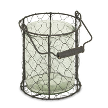 Load image into Gallery viewer, Wire Basket Jar - Brown / Clear
