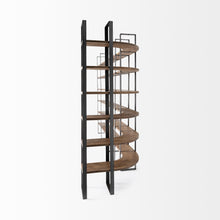 Load image into Gallery viewer, Six Tier Bookcase - Black / Brown
