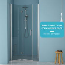 Load image into Gallery viewer, Fold Frameless Shower Door With Tempered Glass
