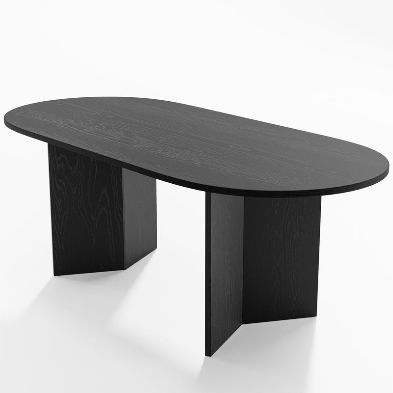 Wood Oval Bar Table (712255) - Black