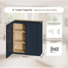 Load image into Gallery viewer, Shaker Wall Cabinet With Soft Close Hinges, Adjustable Shelves, Double Door
