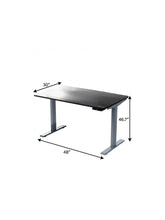Load image into Gallery viewer, 48" Adjustable Black and Gray Stainless Steel Standing Desk
