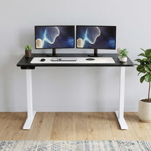 Load image into Gallery viewer, 48" Adjustable Black and White Stainless Steel Standing Desk
