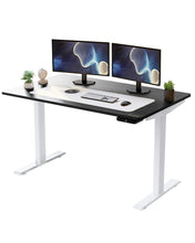 Load image into Gallery viewer, 48" Adjustable Black and White Stainless Steel Standing Desk
