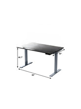 Load image into Gallery viewer, Adjustable Black and Gray Stainless Steel Rolling Standing Desk
