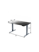 Load image into Gallery viewer, 60" Adjustable Black and Gray Stainless Steel Standing Desk
