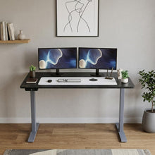 Load image into Gallery viewer, 48" Adjustable Black and Gray Stainless Steel Computer Desk

