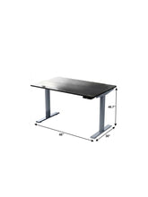 Load image into Gallery viewer, 48" Adjustable Black and Gray Stainless Steel Computer Desk
