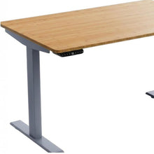 Load image into Gallery viewer, 48" Adjustable Brown and Gray Stainless Steel Computer Desk
