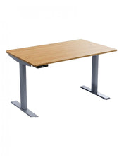 Load image into Gallery viewer, 48" Adjustable Brown and Gray Stainless Steel Computer Desk
