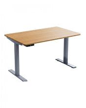 Load image into Gallery viewer, 48" Adjustable Brown and Gray Stainless Steel Computer Desk
