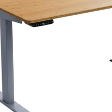 Load image into Gallery viewer, 48" Adjustable Brown and Gray Stainless Steel Computer Desk
