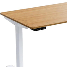 Load image into Gallery viewer, 48" Adjustable Brown and White Stainless Steel Computer Desk
