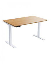 Load image into Gallery viewer, 60" Adjustable Brown and White Stainless Steel Computer Desk
