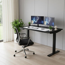 Load image into Gallery viewer, Adjustable Black Stainless Steel Rolling Computer Desk
