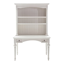Load image into Gallery viewer, 47" White Solid Wood Computer Desk With Hutch With Two Drawers
