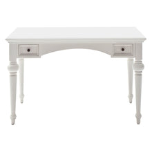 Load image into Gallery viewer, 47" White Solid Wood Computer Desk With Hutch With Two Drawers
