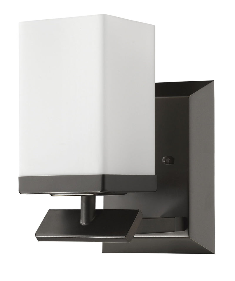 Frosted Glass Wall Sconce - Oil-Rubbed Bronze