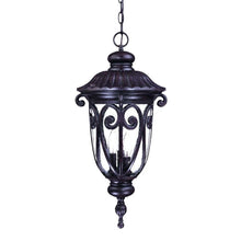 Load image into Gallery viewer, Naples 3-Light Marbelized Mahogany Hanging Light
