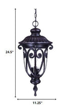Load image into Gallery viewer, Naples 3-Light Marbelized Mahogany Hanging Light
