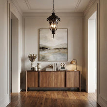 Load image into Gallery viewer, Naples 3-Light Marbelized Mahogany Hanging Light
