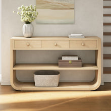 Load image into Gallery viewer, Console Table With 3 Soft Close Drawers &amp; 2 Open Shelves

