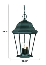 Load image into Gallery viewer, Three Light Matte Black Domed Glass Lantern Hanging Light
