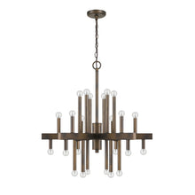 Load image into Gallery viewer, Brown Candle Style Multi Light Metal Dimmable Chandelier
