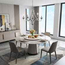 Load image into Gallery viewer, Nickel Candle Style Five Light Metal Dimmable Chandelier
