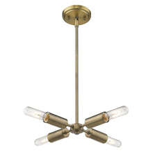Load image into Gallery viewer, Gold Four Light Metal Dimmable Chandelier
