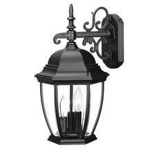 Load image into Gallery viewer, Three Light Matte Black Wide Hanging Lantern Wall Light

