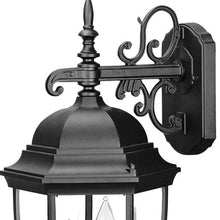 Load image into Gallery viewer, Three Light Matte Black Wide Hanging Lantern Wall Light
