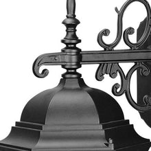Load image into Gallery viewer, Three Light Matte Black Wide Hanging Lantern Wall Light
