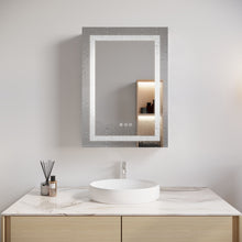 Load image into Gallery viewer, Bathroom Medicine Cabinet With LED Mirror, Anti-Fog, Waterproof, 3000K~6000K Single Door Lighted Bathroom Cabinet With Touch Swich
