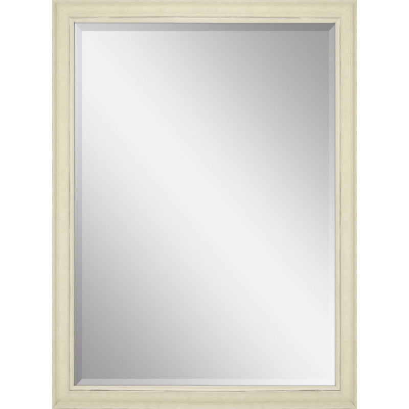 40" Solid Wood Framed Accent Mirror - White