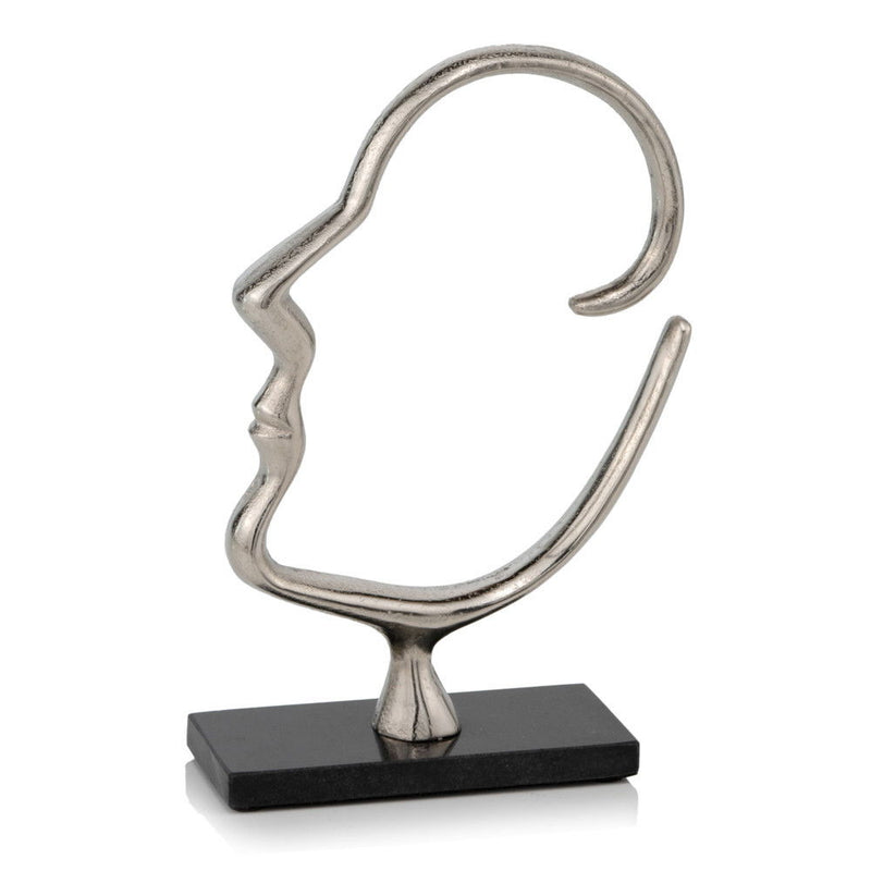 Marble Tabletop Sculpture (480027) - Black / Silver