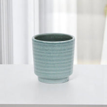 Load image into Gallery viewer, Striped Round Pot Planter (487492) - Green
