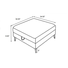 Load image into Gallery viewer, Harrison - Upholstered Storage Ottoman - Gray / Black
