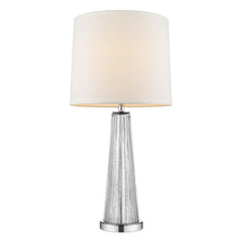 Load image into Gallery viewer, 29" Clear And Silver Table Lamp With Empire Shade
