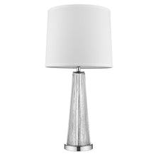 Load image into Gallery viewer, 29" Clear And Silver Table Lamp With Empire Shade
