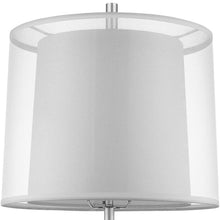 Load image into Gallery viewer, 31" Silver Metal Table Lamp With White Empire Shade
