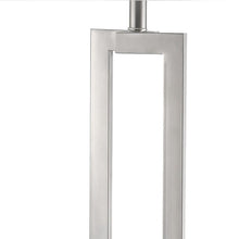 Load image into Gallery viewer, 30" Silver Metal Table Lamp With White Rectangular Shade

