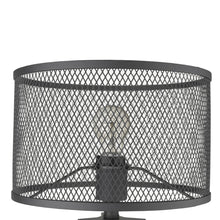 Load image into Gallery viewer, 20" Brown Solid Wood Tripod Table Lamp With Black Drum Shade
