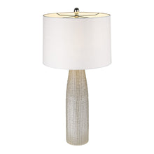 Load image into Gallery viewer, 33" Light Gray Ceramic Table Lamp With White Drum Shade
