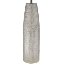 Load image into Gallery viewer, 33" Light Gray Ceramic Table Lamp With White Drum Shade
