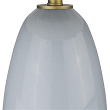 Load image into Gallery viewer, 29" Light Gray Glass Table Lamp With White Drum Shade
