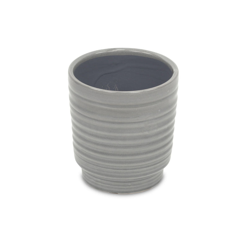 Round Pot Planter (487402) - Gray